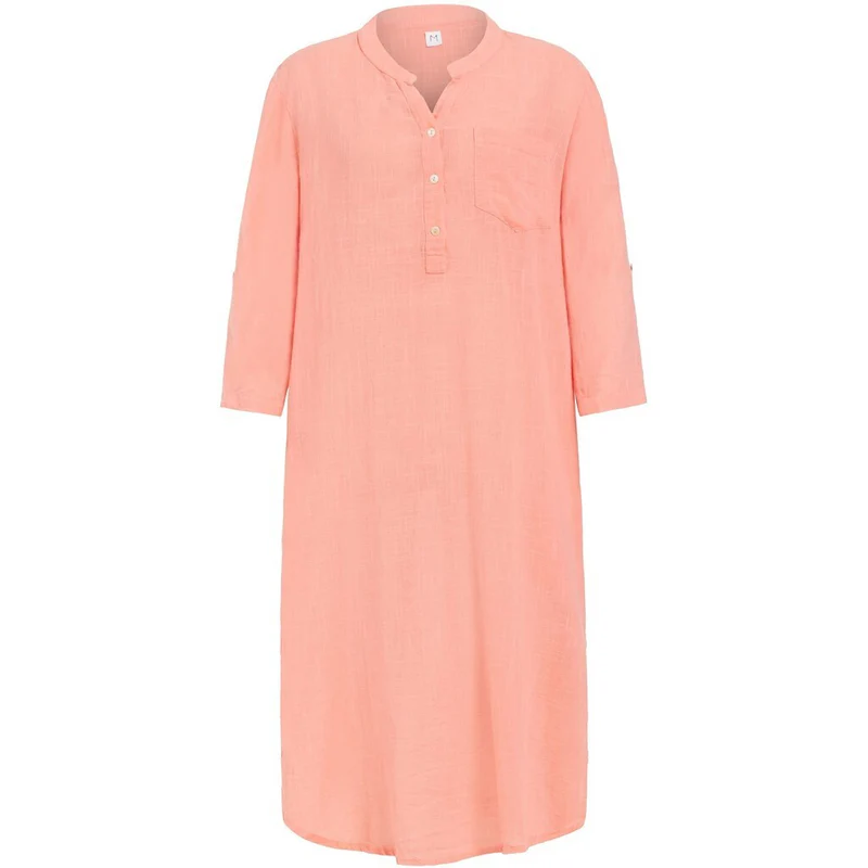 Love solid dress coral
