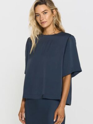 Leonie Satin Tee Future Dusk