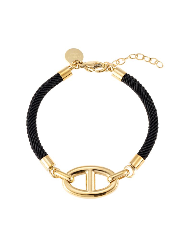 Celine cord bracelet black