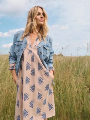 Klänning Miley Sand Blue Pattern