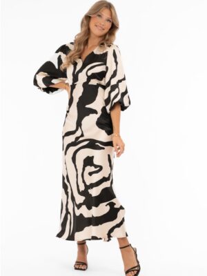 Cicely Dress Champagne Black