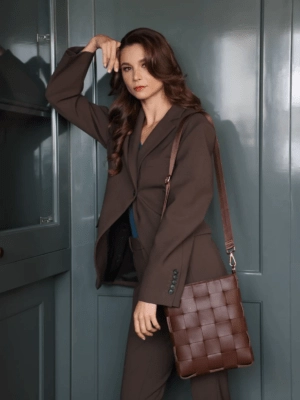 Braided Strap Bag Chocolate