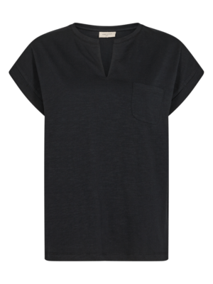 T-shirt Viva med ficka Black