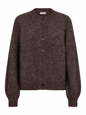 Cardigan Louisa Heart button Coffee Beam