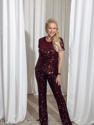 Shirt Paillette Bordeaux