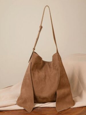 Suede Shoulder Bag Brown