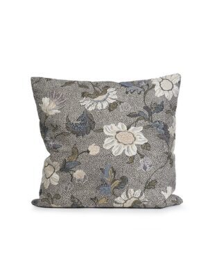 Khaki Flower Linen C/c 50x50