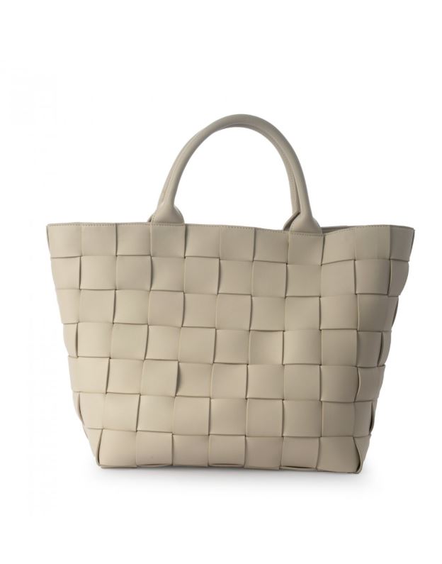 Braided Strap Shopper Grey