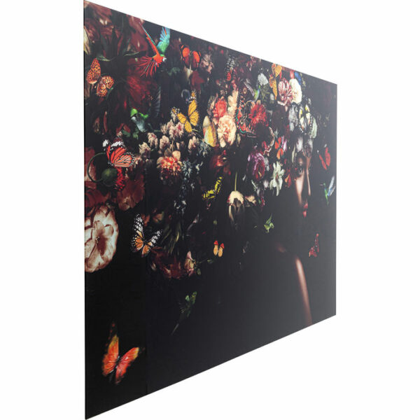Glass Picture Flowery Shoulder View 150x100cm