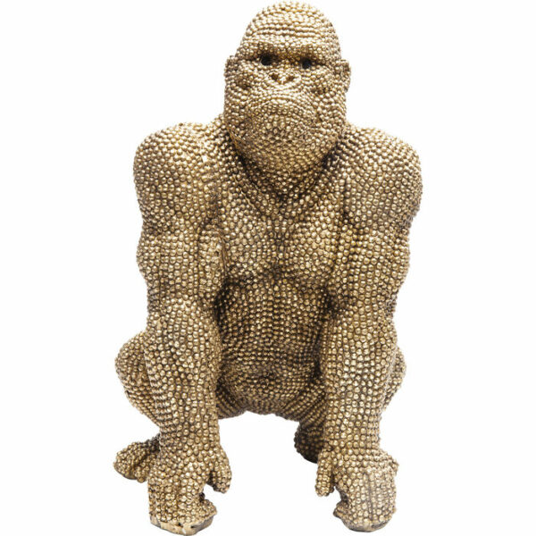 Deco Figurine Gorilla Gold 46 cm
