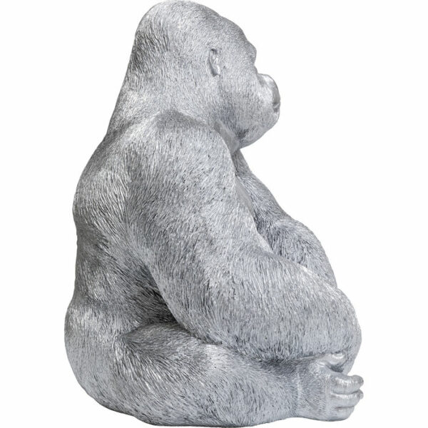 Deco Figure Monkey Gorilla Sid XL Silver Matt