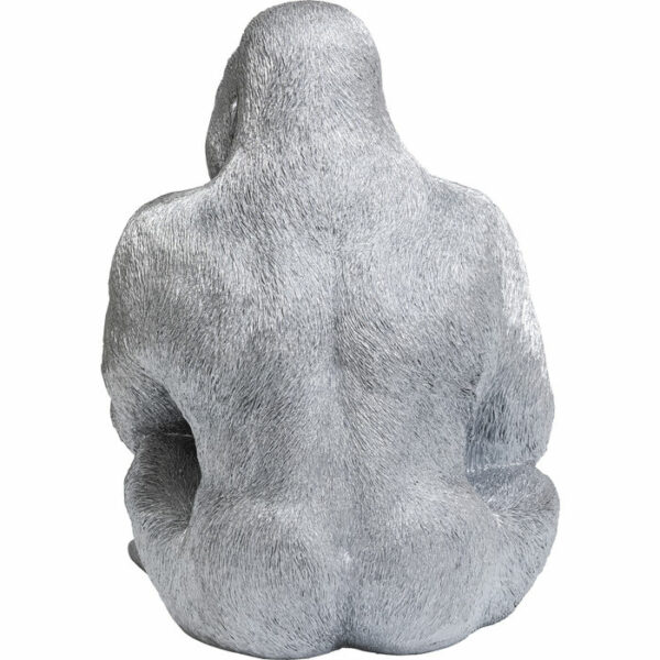 Deco Figure Monkey Gorilla Sid XL Silver Matt