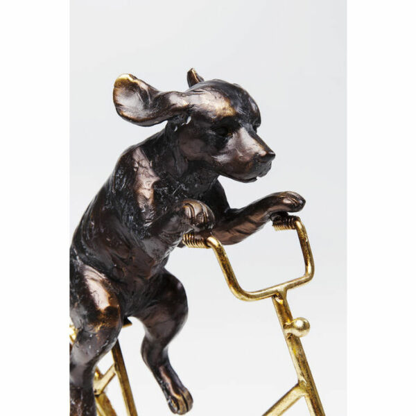 Deco Object Dog With Bicycle