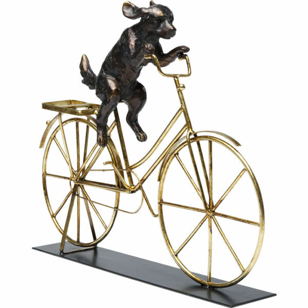Deco Object Dog With Bicycle
