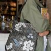 Shoulder bag Black Flower Linen - Image 4