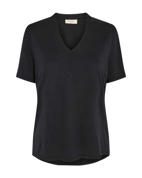 T-shirt V-neck Svart - Image 4