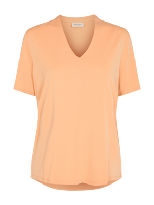 T-shirt V-neck Aprikos