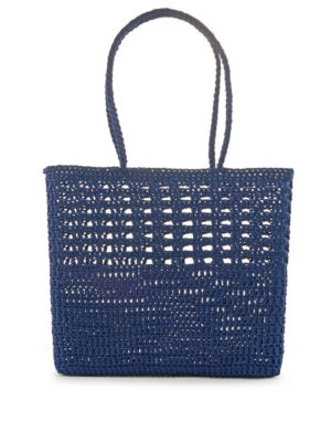 Crochet Basket Blue