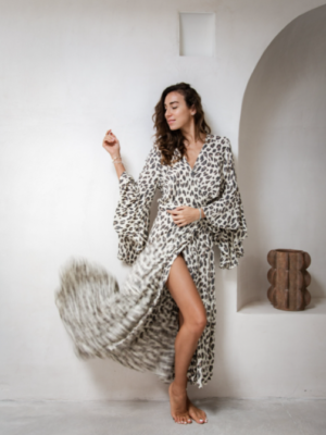Maxi Dress Leopard Cream