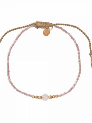 Iris Rose Quartz Gold Bracelet