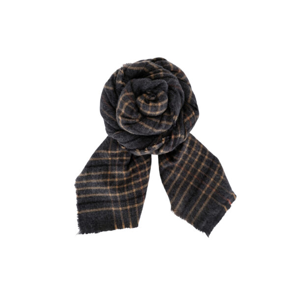 Texas Chequered Scarf - Grey