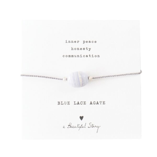 Armband - Blue Lace Agate Silver