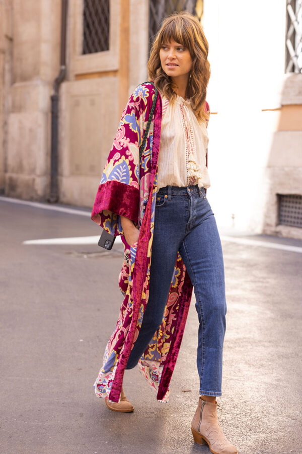Kimono Ivana Burgundy