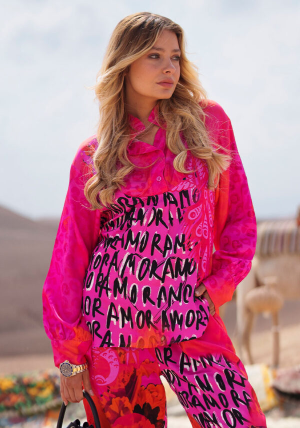 Blouse Pink Animal Pink/Orange