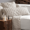 Long Cushion Cover Egg White
