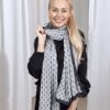 JLB Scarf 75 x200cm Black/White - Image 3