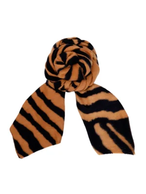 zebra soft winter scarf camel