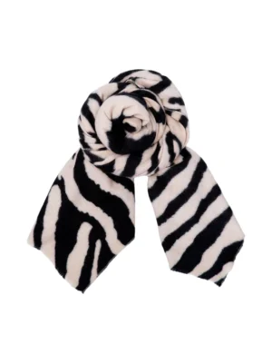 zebra soft winter scarf Natural