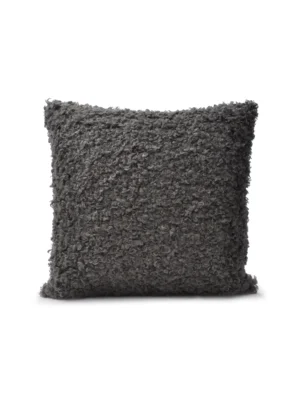 Cushion Cover Grey Curly Lamb