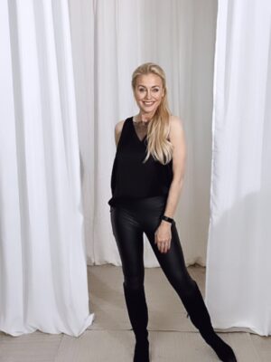 Leggings Simone PU Svart