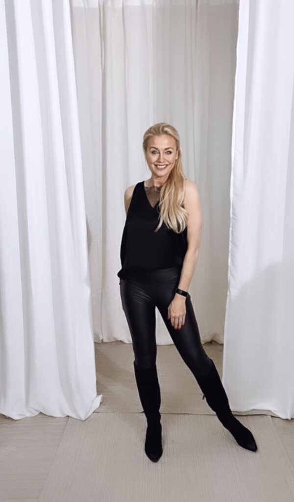 Leggings Simone PU Svart