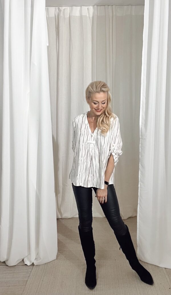 Blus Larin Off- White Taupe - Image 4