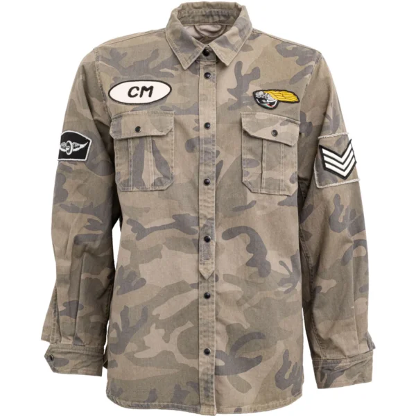 Jacket short spring camou