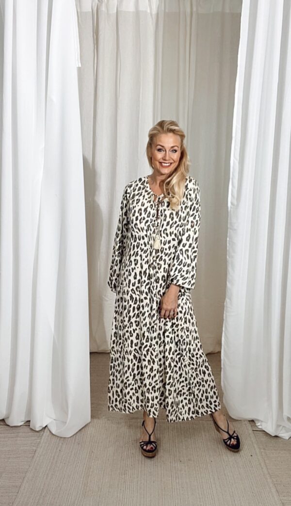 Inka Dress Leopard Cream