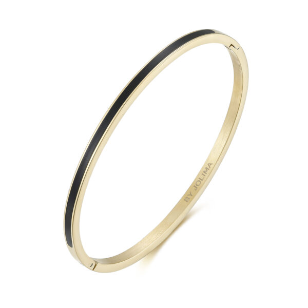 Poppy small bangle, Black Gold