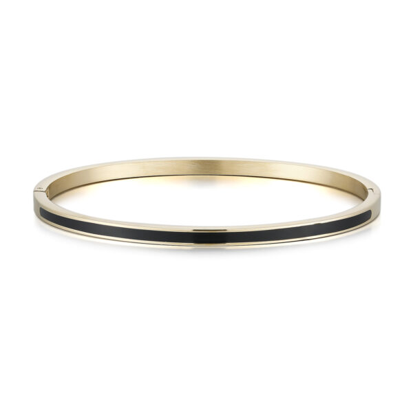 Poppy small bangle, Black Gold - Image 2