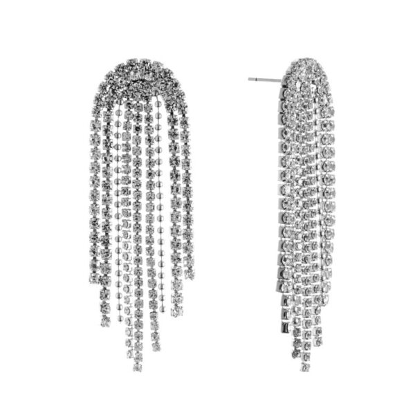 Cabana Crystal Earrings , silver