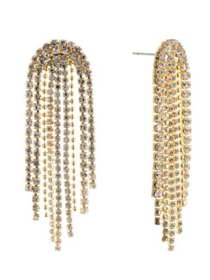 cabana crystal earrings, gold