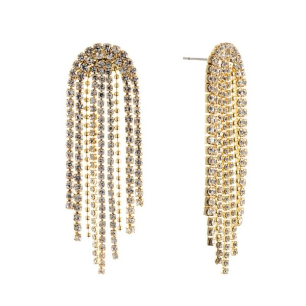 cabana crystal earrings, gold