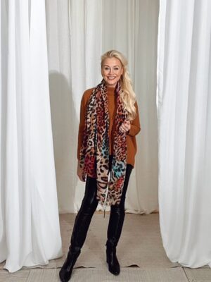 Scarf Everly Brown Red Mix