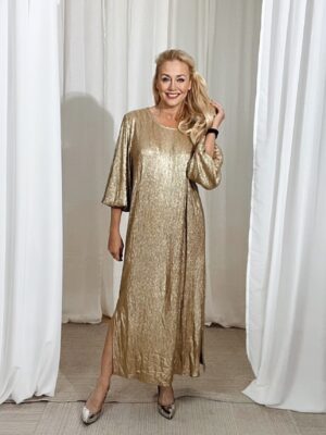 Glossy Dress Golden