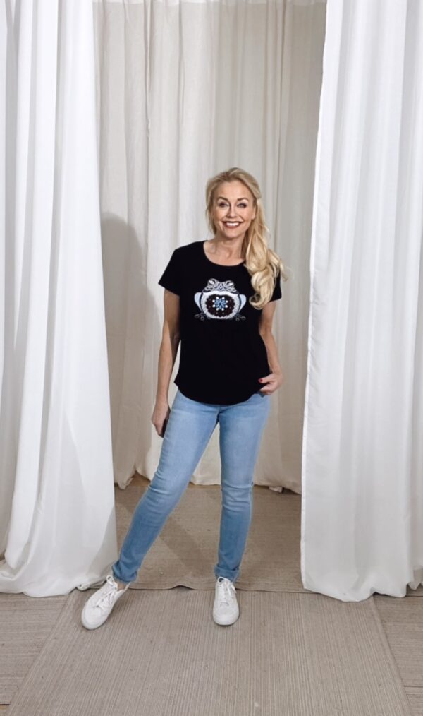 Frog Tee Black Blue