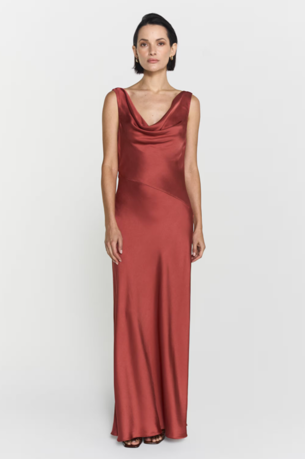 Disa Satin Dress Rouge