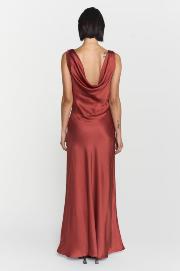 Disa Satin Dress Rouge - Image 5