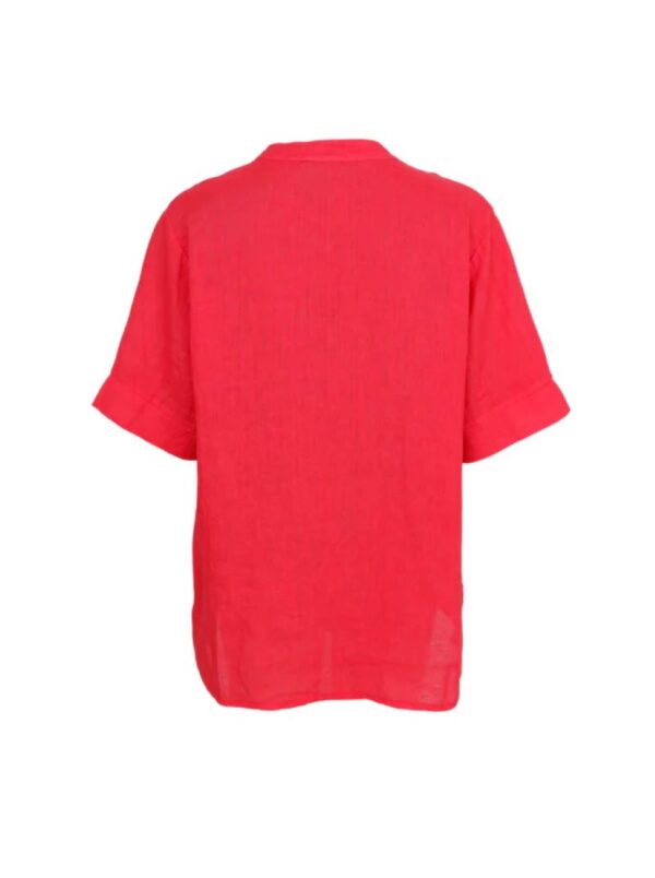 Melina Linen Blouse Red