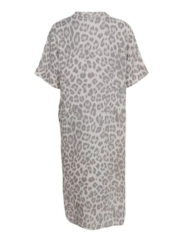 Melina Long Linen Dress Leo - Image 5